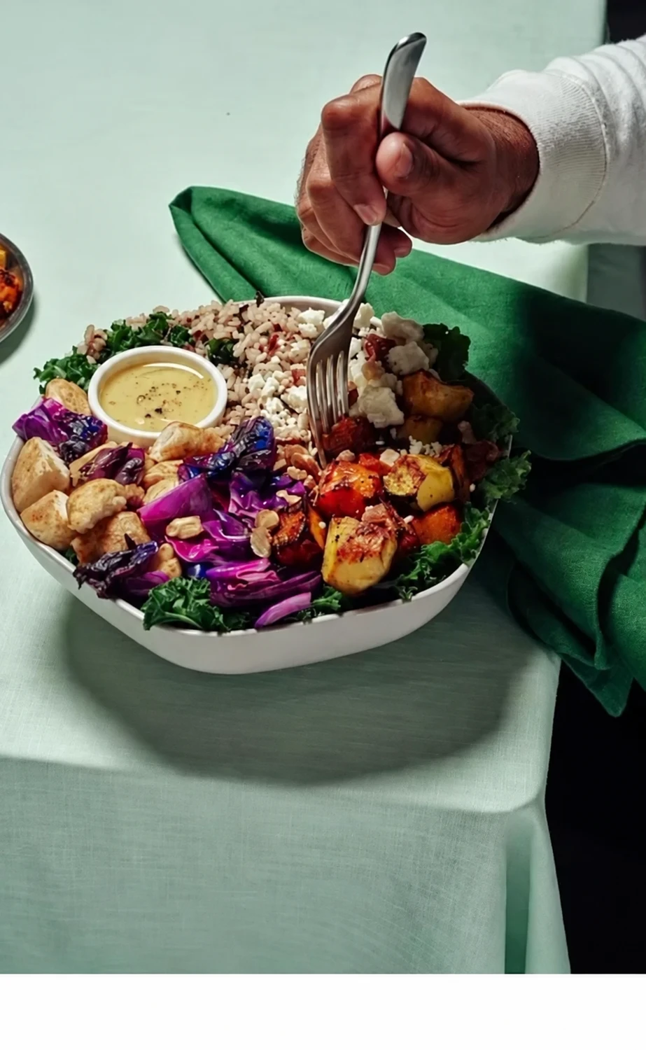 A colorful bowl finished by hand